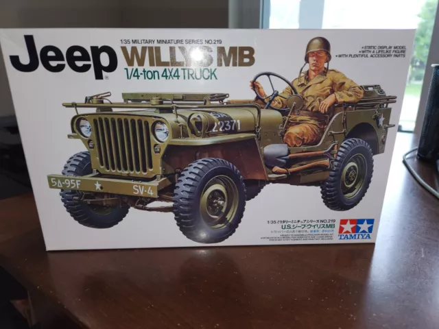 NEW Tamiya 35219 1/35 Scale Model Kit US Army Jeep Willys MB 1/4 Ton Truck