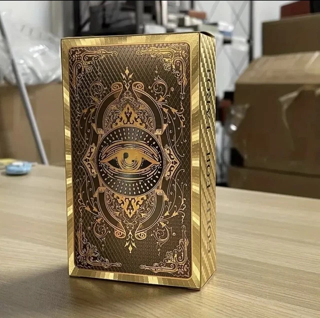 78 GOLD FOIL Tarot Cards with Guide Book, English & Spanish UK Seller ...