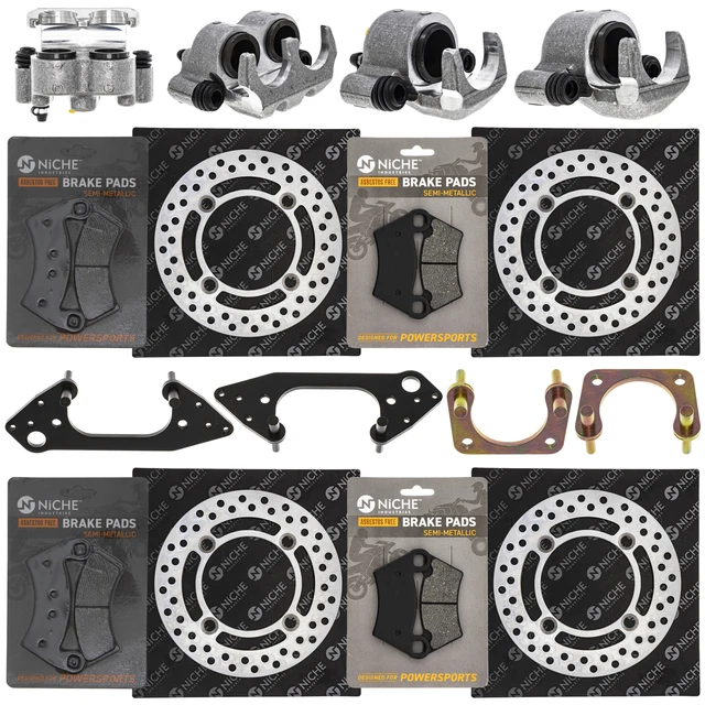 NICHE Brake Rotor Caliper Pad Set for Polaris RZR XP 900 1911283 1911284