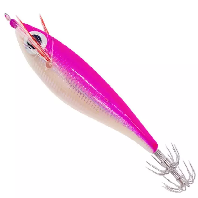 Luminous Shrimp Fishing Lure Squid Hook Cuttlefish Bait Sea Tackle (Pink)