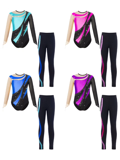 Felpa con cappuccio a contrasto Leotard Bambine Set Sportivo Abito Metallico Stampa Danzawear Contrasto