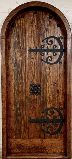 Solid Texas oak wood arched top door with hardware 2 sets trim Your choose size