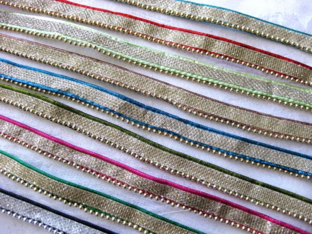 Borte mit Perlen, Farbe wählbar, lfm, 15mm breit,   B 198