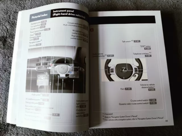 Genuine Lexus Ct 200H 2011-2014 Handbook Owners Manual Wallet Pack Y-271 3