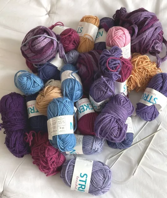 🧶~NEU~ GROSSES WOLLPAKET Nr3 GARN  STRICKEN HÄKELN BASTELN VIELE NEUE KNÄULE 🧶