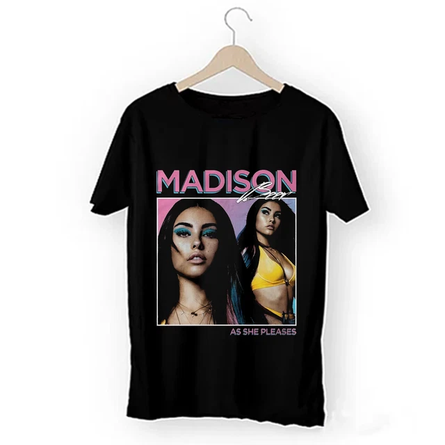 MADISON BEER AS She Please Cotton Black All Size Unisex Shirt