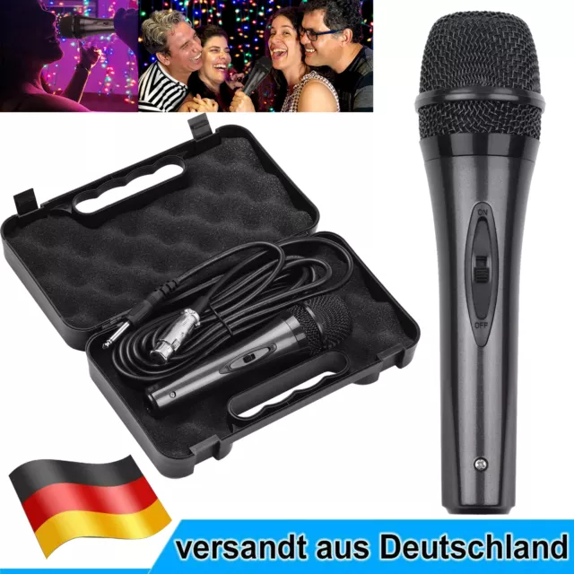 Dynamisches Profi Metall Mikrofon Microfon + Koffer Case + 5m 6.35mm Kabel XLR