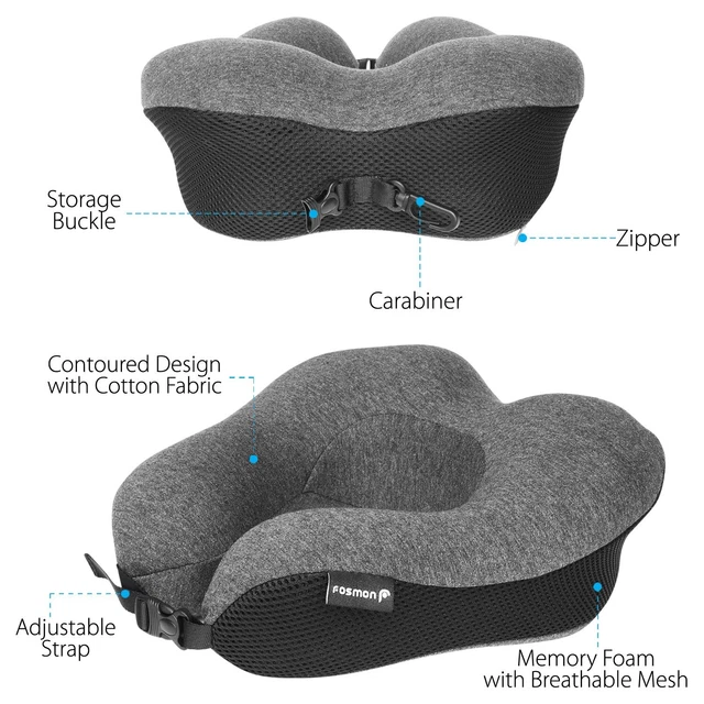 Memory Foam U Shaped Travel Pillow Neck Support Head Rest Car Plane Soft Cushion 9