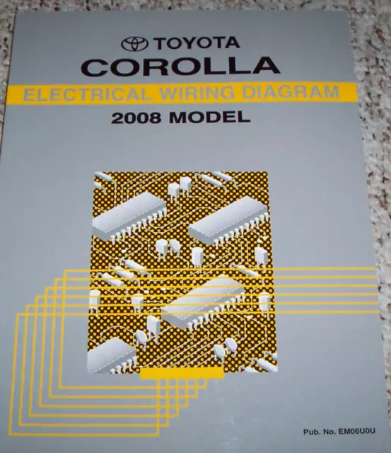 2008 TOYOTA COROLLA Electrical Wiring Diagram Manual OEM EWD FACTORY