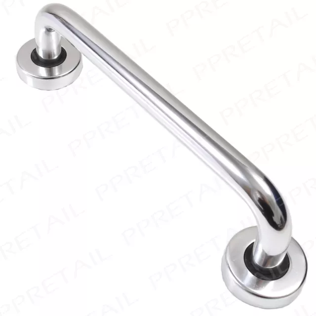 Aluminium Round Bar Door Handle & Screws SMALL + LARGE Grip Pull Solid Office