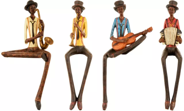 Jazz Musician Saxophone Player Standing 60cm Tall - Collect The Set - Brand New 3