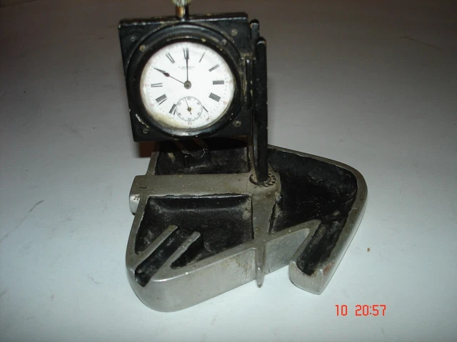 173 Orologio Gadget Ferrovia Anni 40 50 Funzionante E. Boselli Milano Portacener 2