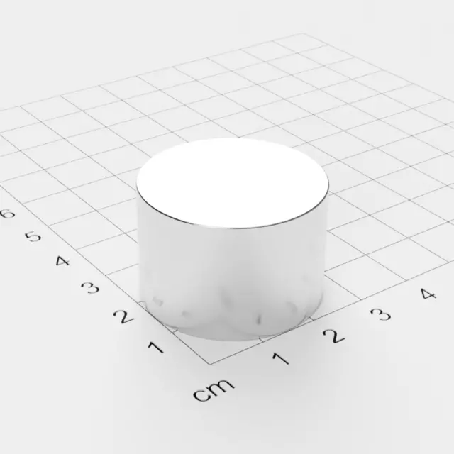 Neodym Scheibenmagnet, 30x20mm, vernickelt, Grade N45