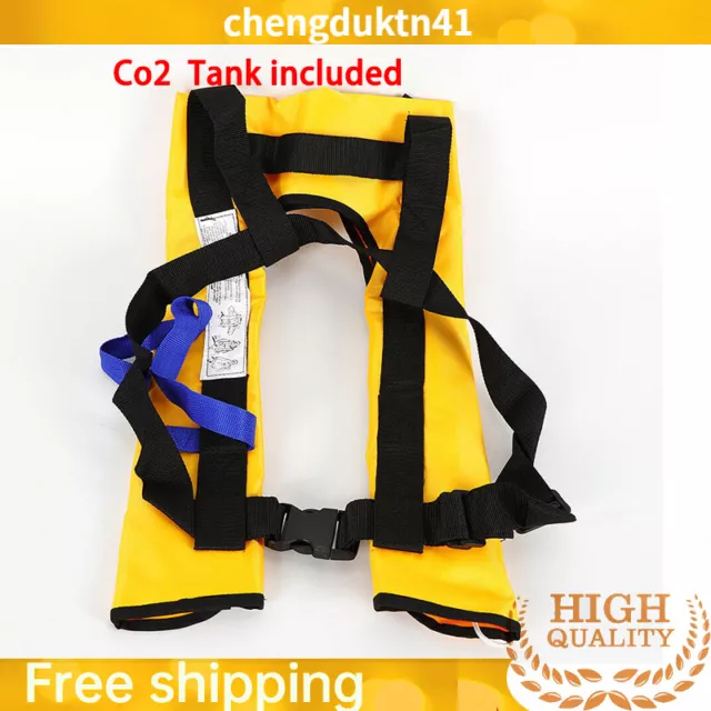 Auto Inflatable Life Jacket Pfd Adult Fishing Vest Water Swimming Survival Kayak