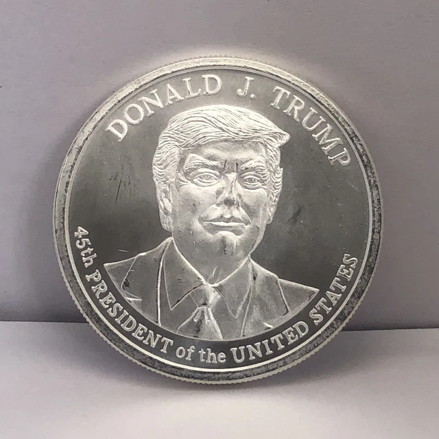 DONALD TRUMP 1 oz .999 Silver BU Coin 45th 47th President