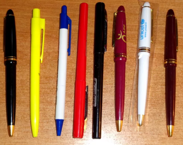 Lot de 8 STYLOS PUBLICITAIRES PEN ADVERTISING NEUFS (UNICEF, AMNESTY INT. etc... 2