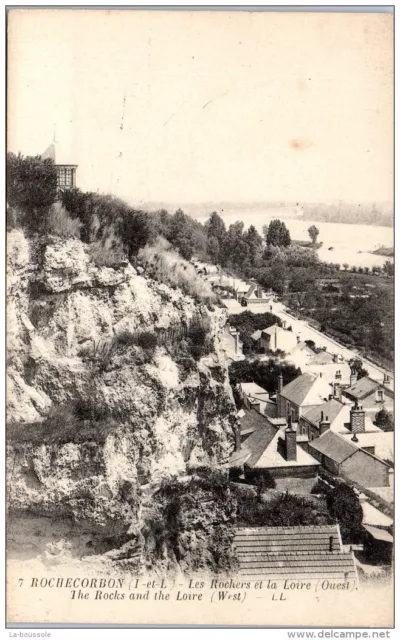 37 Rochecorbon --- les rochers et la loire