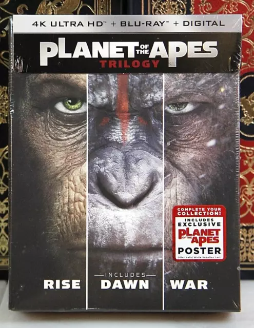 Planet Of The Apes Trilogy 4K - Blu-Ray New + Digital - I Ship Boxed