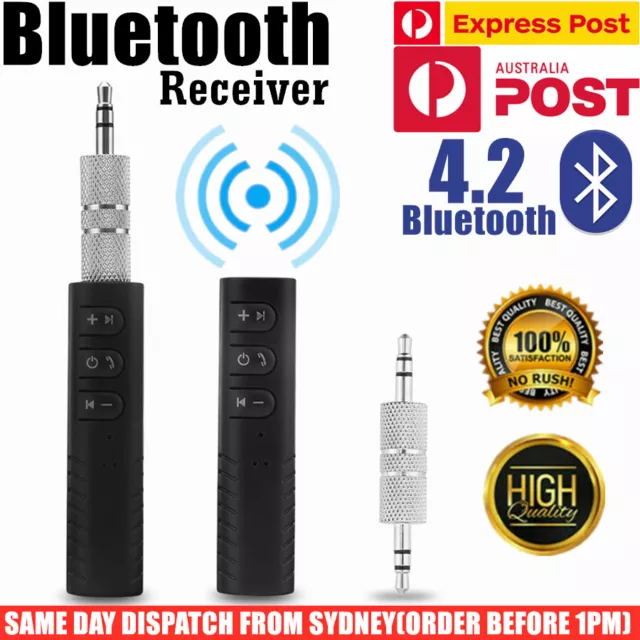 Bluetooth Receiver 3.5mm AUX Wireless Audio Home Car Kit Music Stereo Adapter AU