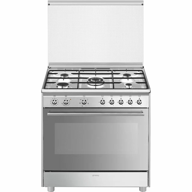 SMEG SX91SV9 Cuisine 90 CM 5 Feux Gaz Four Électrique Classe A Inox