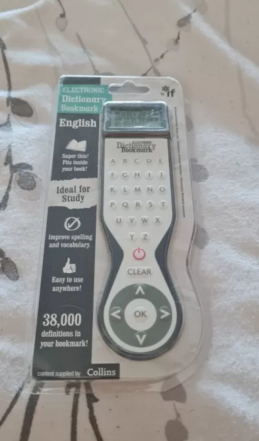 Electronic English Dictionary Bookmark Grey
