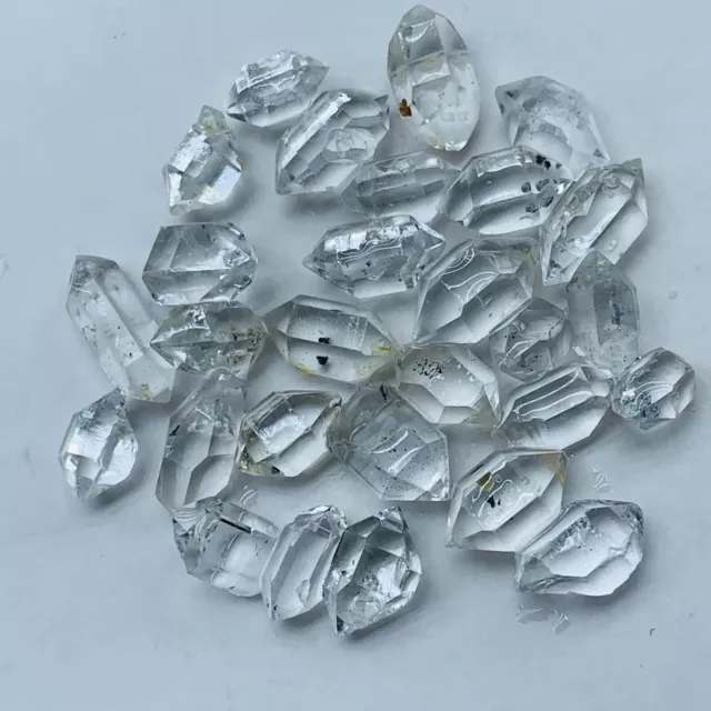 28pc Herkimer Diamond AAA small 8mm to 14mm Top gem crystal! From-NY 50ct