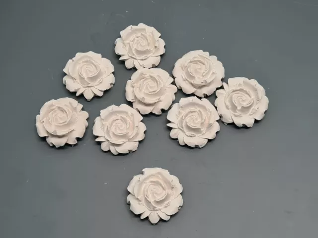 12 pièces, fleurs plâtre décoratives, décoration intérieure, design de plafond, design artistique