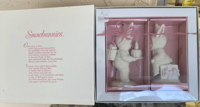 Dept 56 Springtime Stories Of The Snowbunnies Happy Birthday To You. Retired