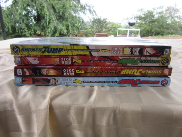 Naruto Shonen Jump Magazines Set of  4 Months 2010
