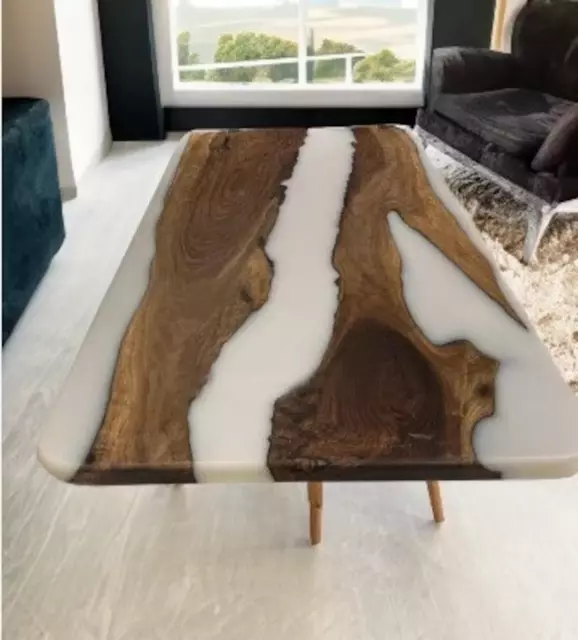 60" x 30" Handcrafted Epoxy Resin Wooden Dining Table Top - Stunning Centerpiece