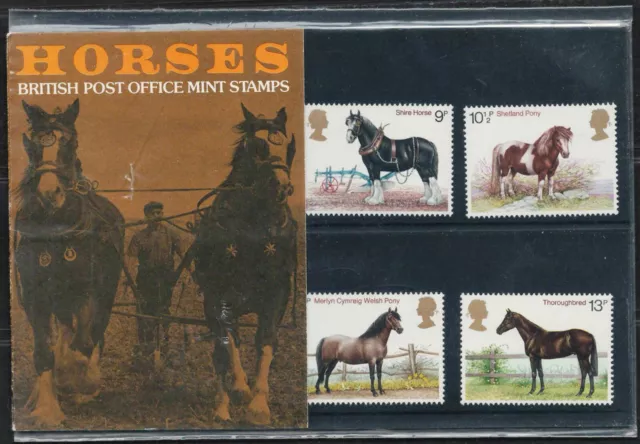 Horses Ponies British Post Office Mint Stamps 5th July 1978 Presentation Pack
