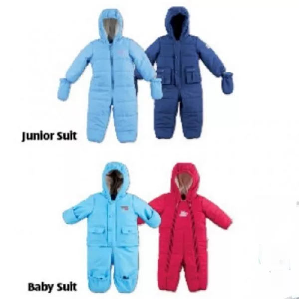 Baby Boy Or Girl Snowsuit Warm Winter Padded Lined Hooded Pram Suit