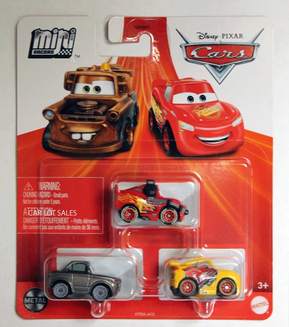 2024 DISNEY PIXAR Cars 3 Pack Mini Racers Lightning McQueen With