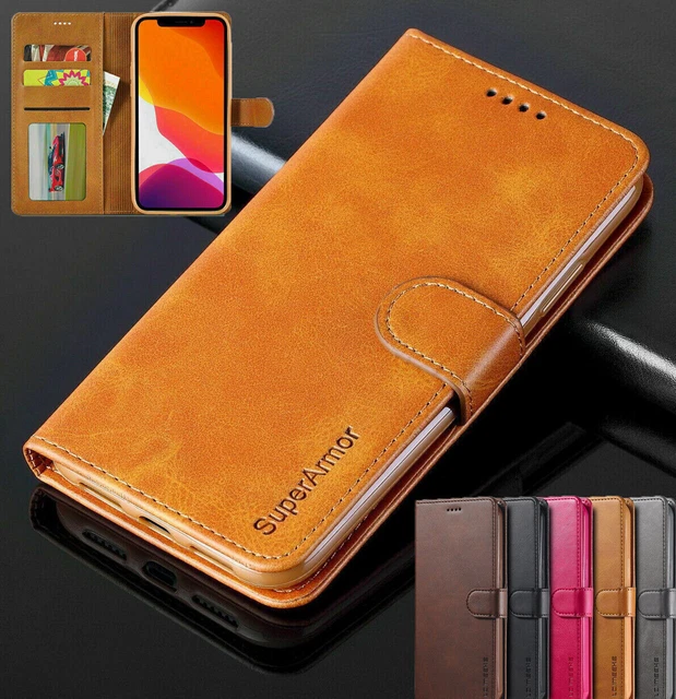 Magnetic Leather Phone Case for iPhone 14 15 Pro Max 13 XR 7 8 Wallet Flip Cover