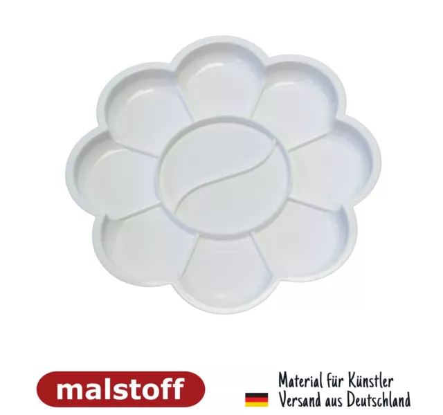 Malpalette Mischpalette Kunststoff weiß 14 cm Durchmesser bei Malstoff