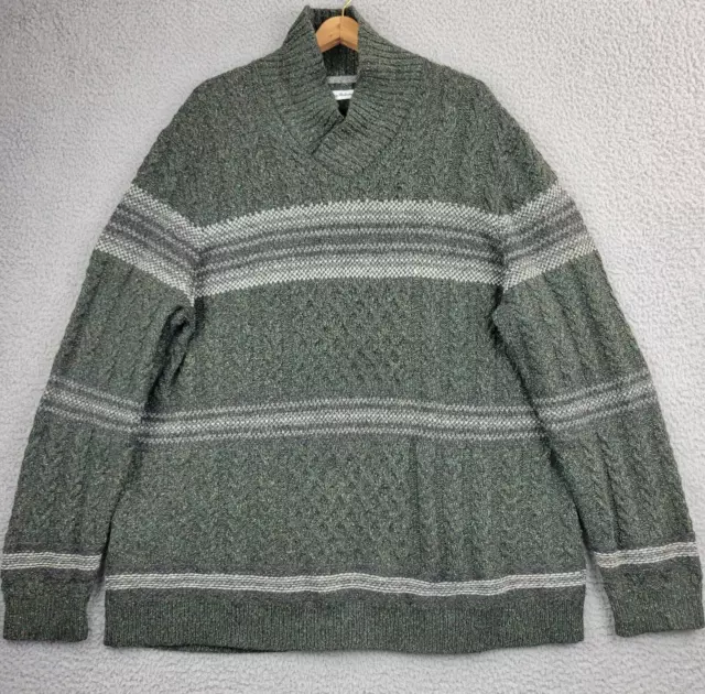 Tommy Bahama PALO VERDE sweater mens XXL shawl collar marled wool silk  pullover