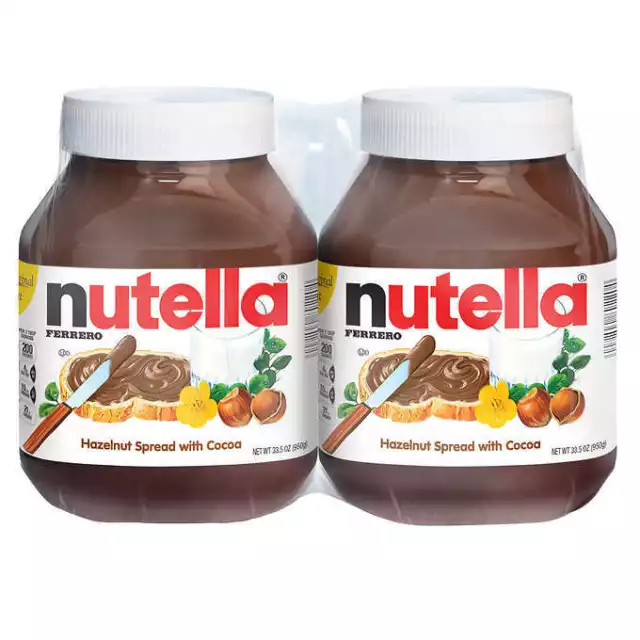 Nutella 25g Chocolate Spread x40 Single Glass Jars/Bottles SAME