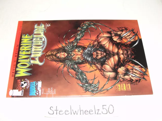 Devil's Reign #5 Wolverine & Witchblade Comic Marvel Top Cow 1997 Michael Turner 3