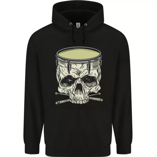 Skull Snare Drum Drummer Drumming Childrens Kids Hoodie