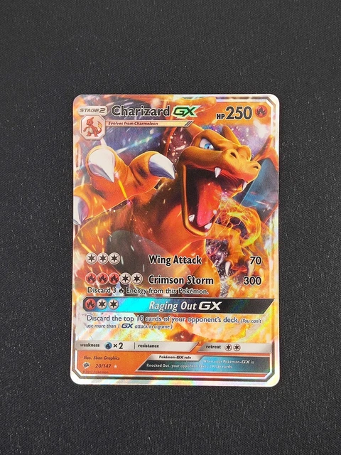 Charizard GX 20/147 SM Burning Shadows Ultra Rare Half Art Pokémon Card