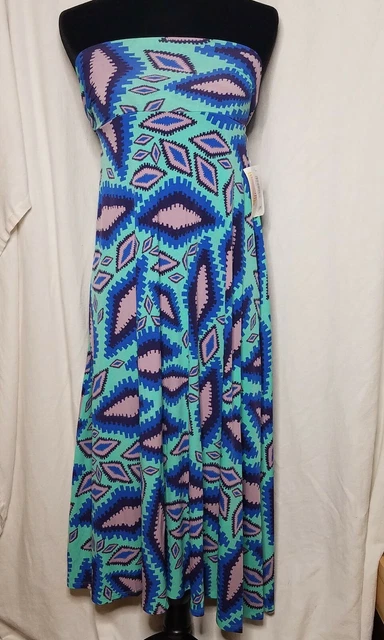 Jupe Longue LuLaRoe Lucy XL - Dentelle Stretch Turquoise, Taille élastiquée, NEUVE Avec étiquette