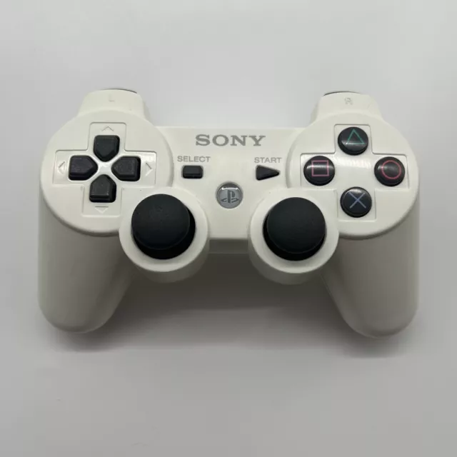 Genuine Sony PlayStation 3 PS3 White Controller *Tested & Working*