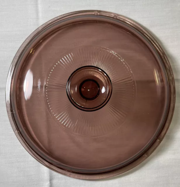 Pyrex Replacement Round Lid 8.5" V2 - 5C  A  Cranberry Glass