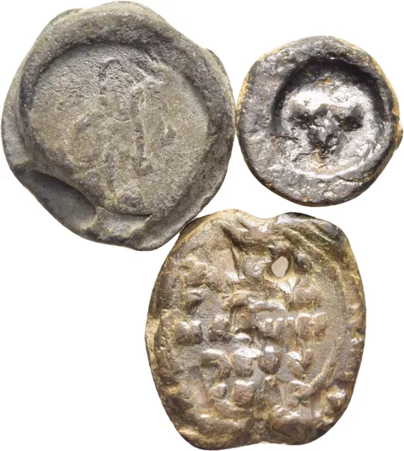 Fitz Byzantine Empire Lead Seal Islamic Lot 3 Pieces Pb Øbdr209