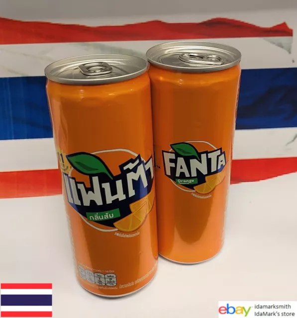 Empty FANTA ORANGE Can THAILAND 240ml Thai Logo Language 2023 Asia Collect TH