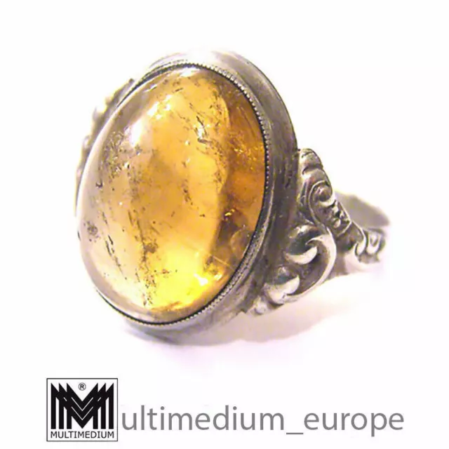 Art Deco Bernstein Silber Ring amber silver ring