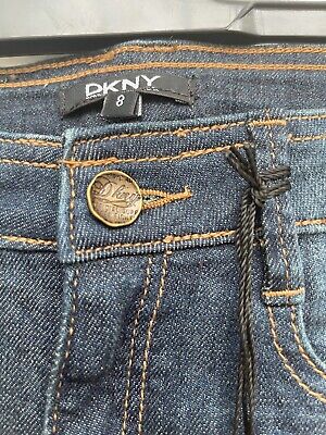 DKNY RAGAZZA SLIM STRAIGHT FIT Blue Jeans-Taglia 8 anni 2
