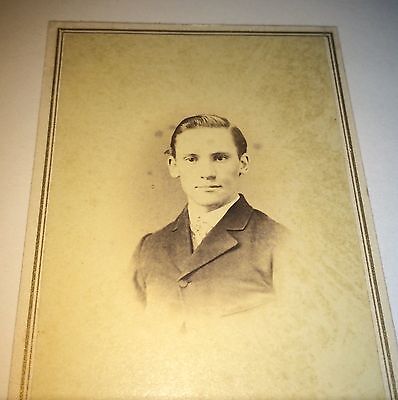 Antique Victorian American Civil War Handsome Young Man Port Jervis NY CDV Photo