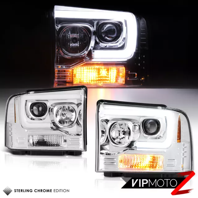 05-07 Ford F250 F350 F450 Superduty [Neon LED DRL Tube] Projector Headlight Lamp
