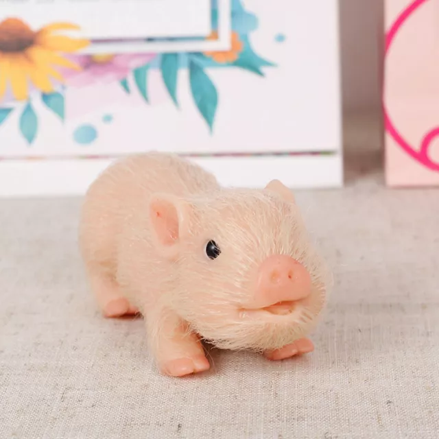 Silicone Pig Full Body Reborn Baby Piglet Cute lifelike Piglet Mini Doll Set UK 3